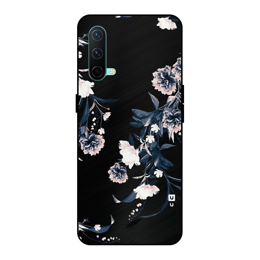 White Flora Metal Back Case for OnePlus Nord CE 5G