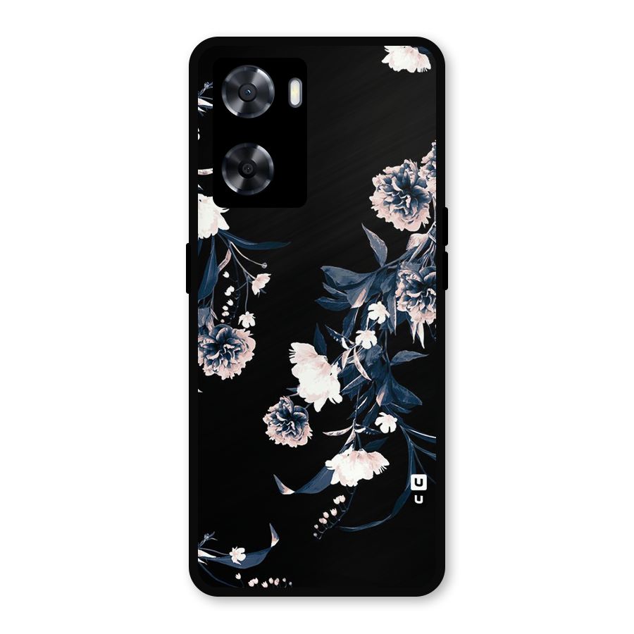 White Flora Metal Back Case for Oppo A77