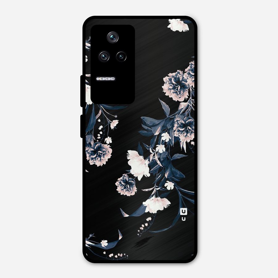 White Flora Metal Back Case for Poco F4 5G