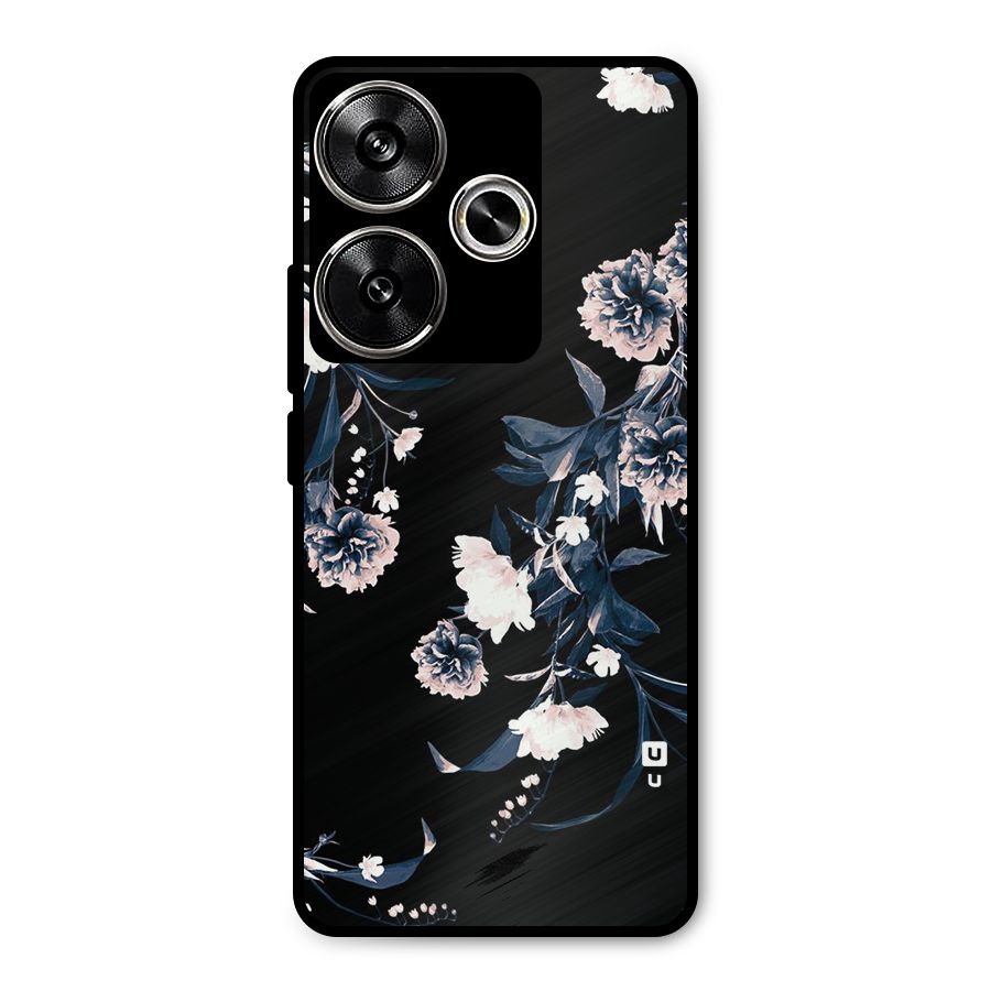 White Flora Metal Back Case for Poco F6