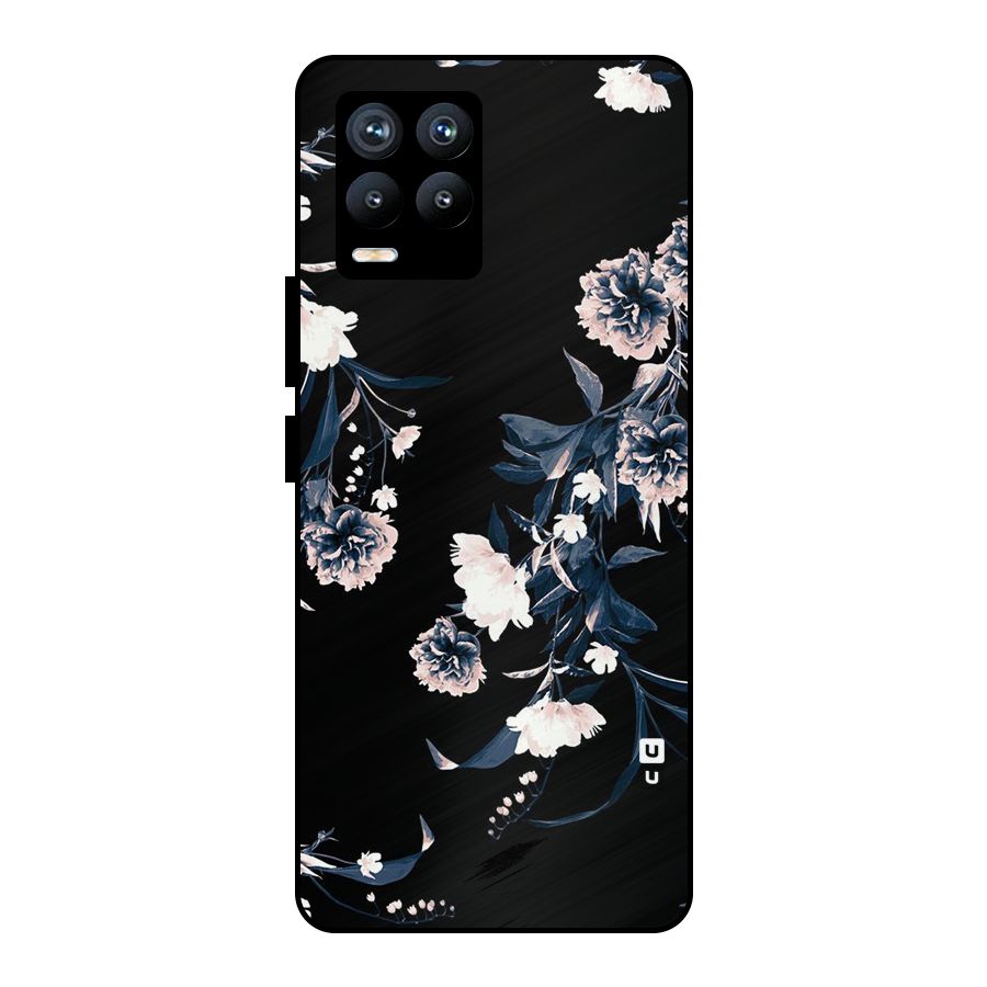 White Flora Metal Back Case for Realme 8