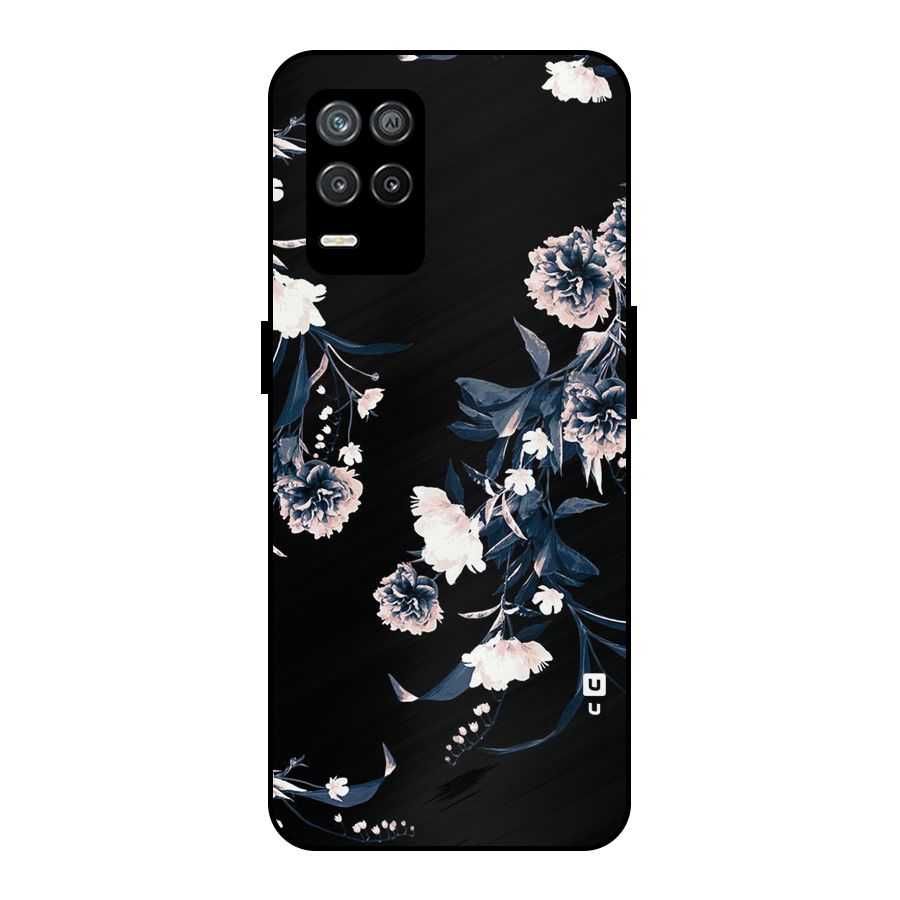 White Flora Metal Back Case for Realme 9 5G