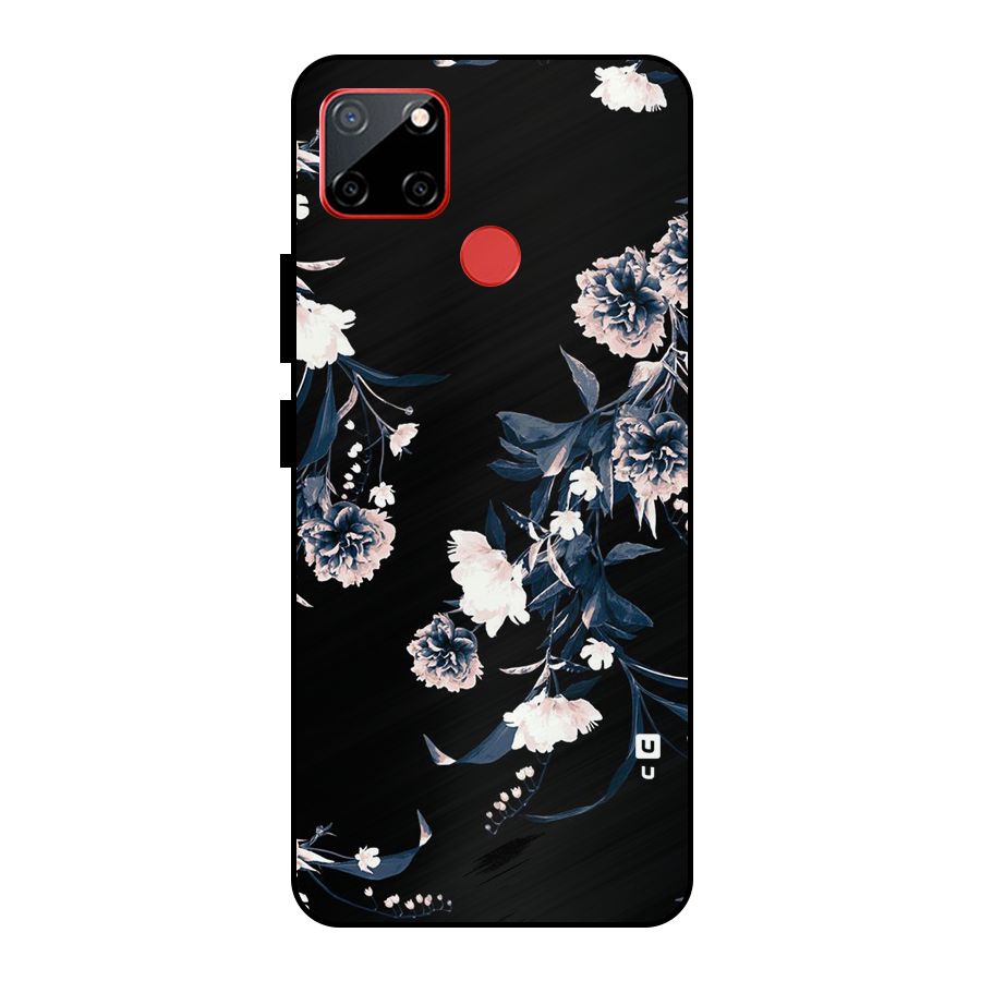 White Flora Metal Back Case for Realme C12