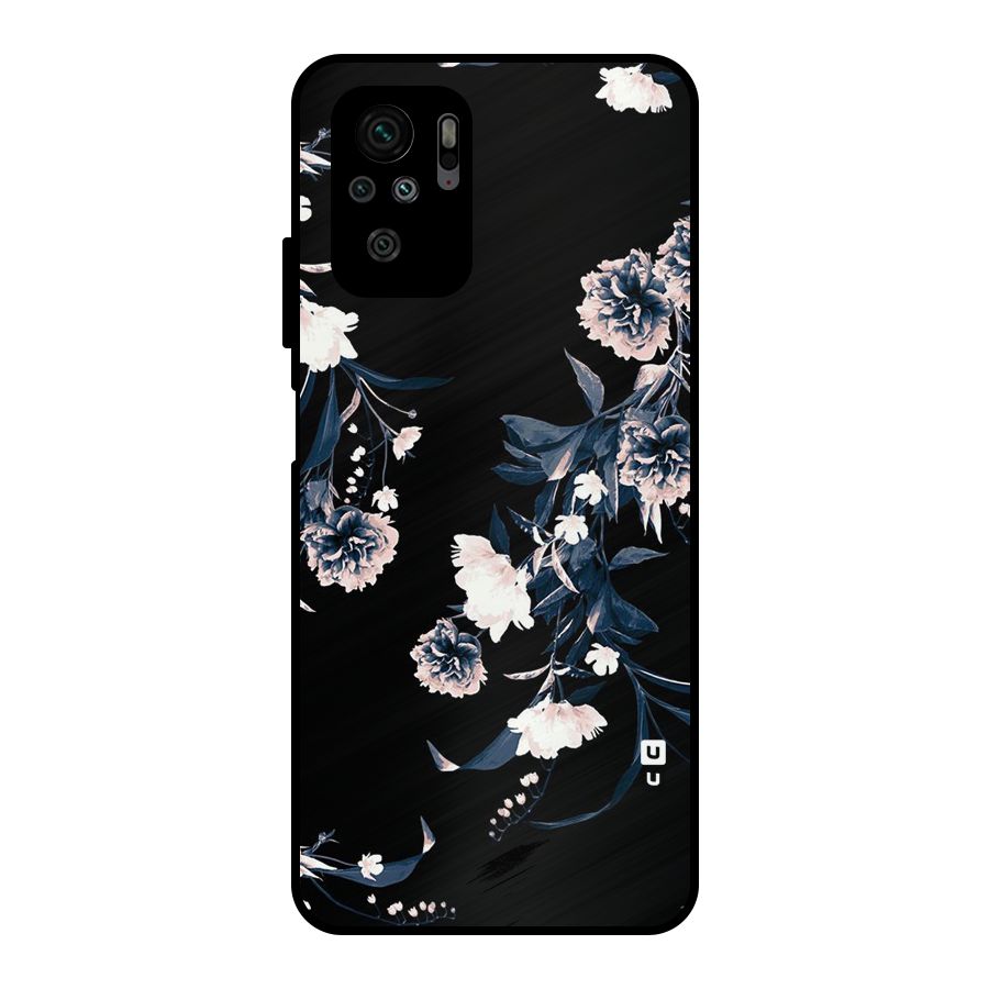 White Flora Metal Back Case for Redmi Note 10S