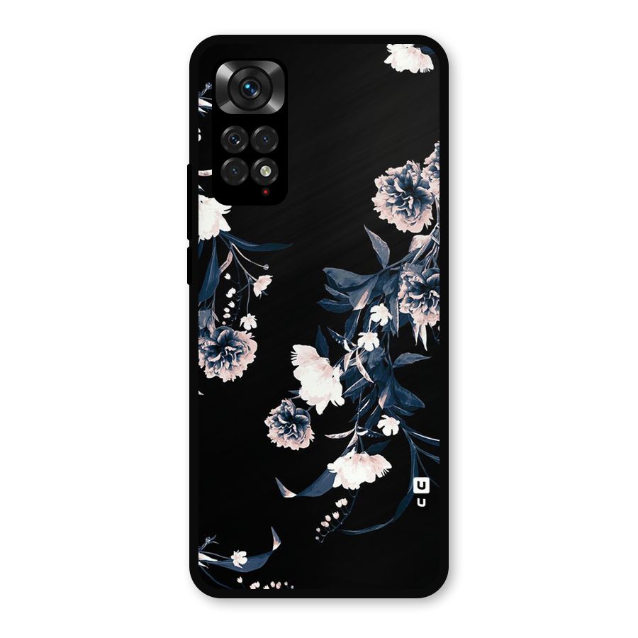 White Flora Metal Back Case for Redmi Note 11s