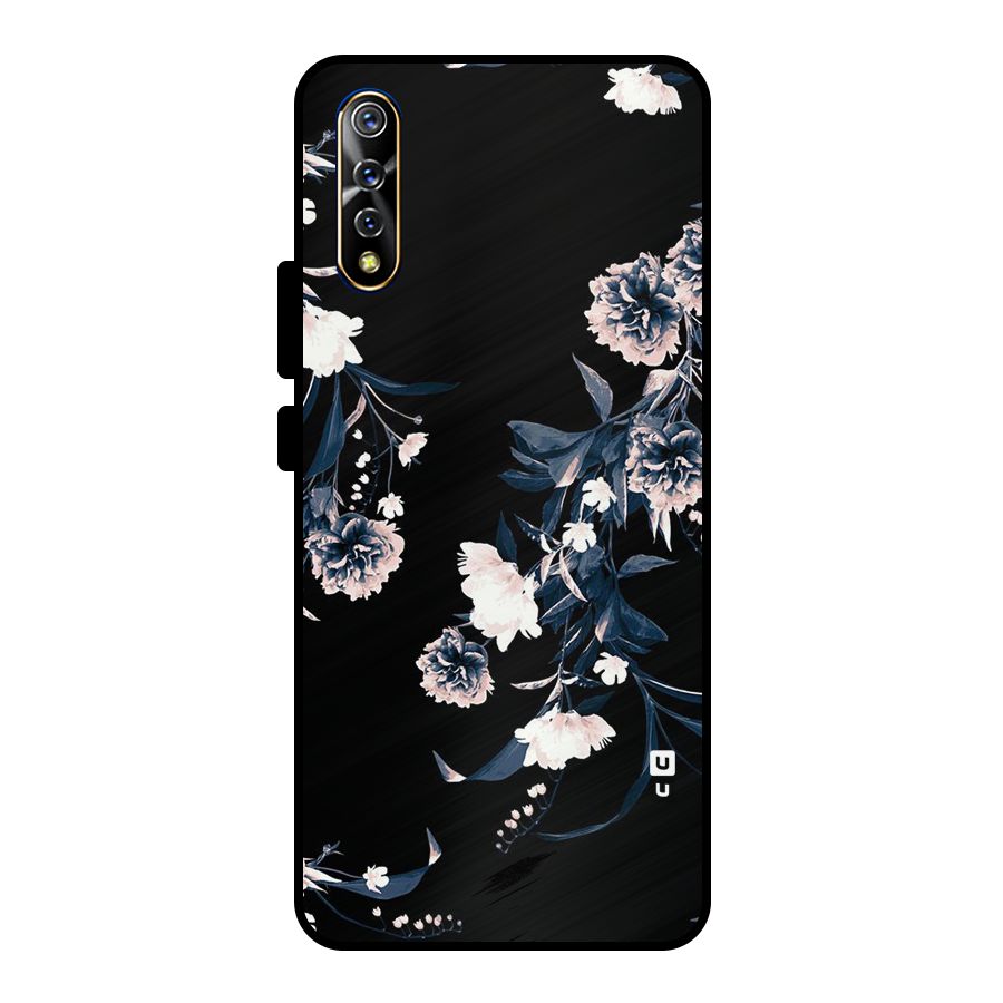 White Flora Metal Back Case for Vivo S1