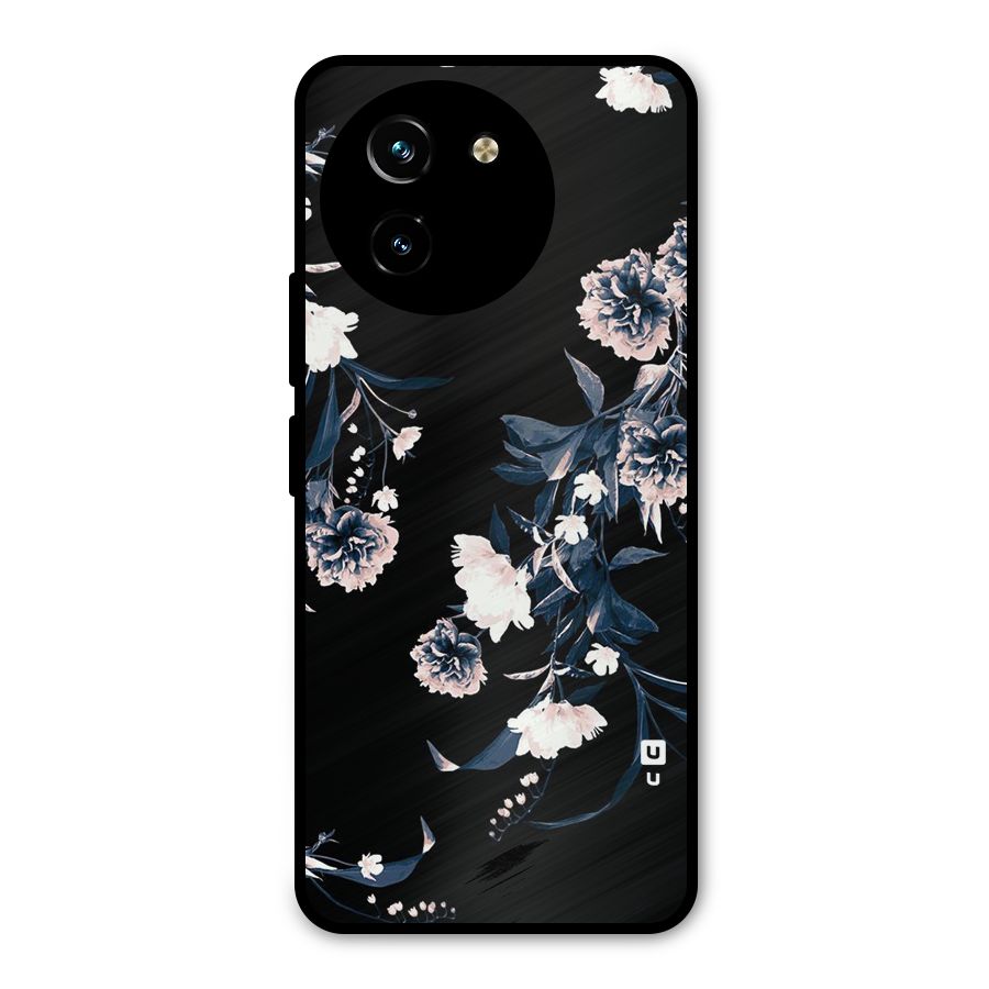 White Flora Metal Back Case for Vivo T3x