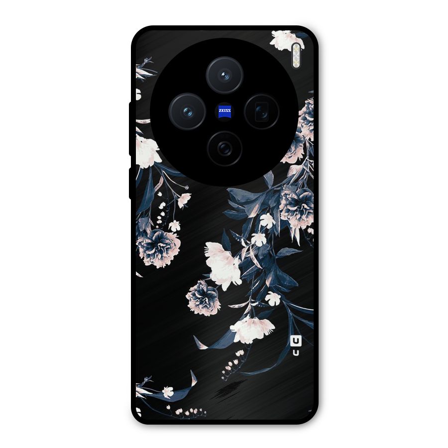 White Flora Metal Back Case for Vivo X200