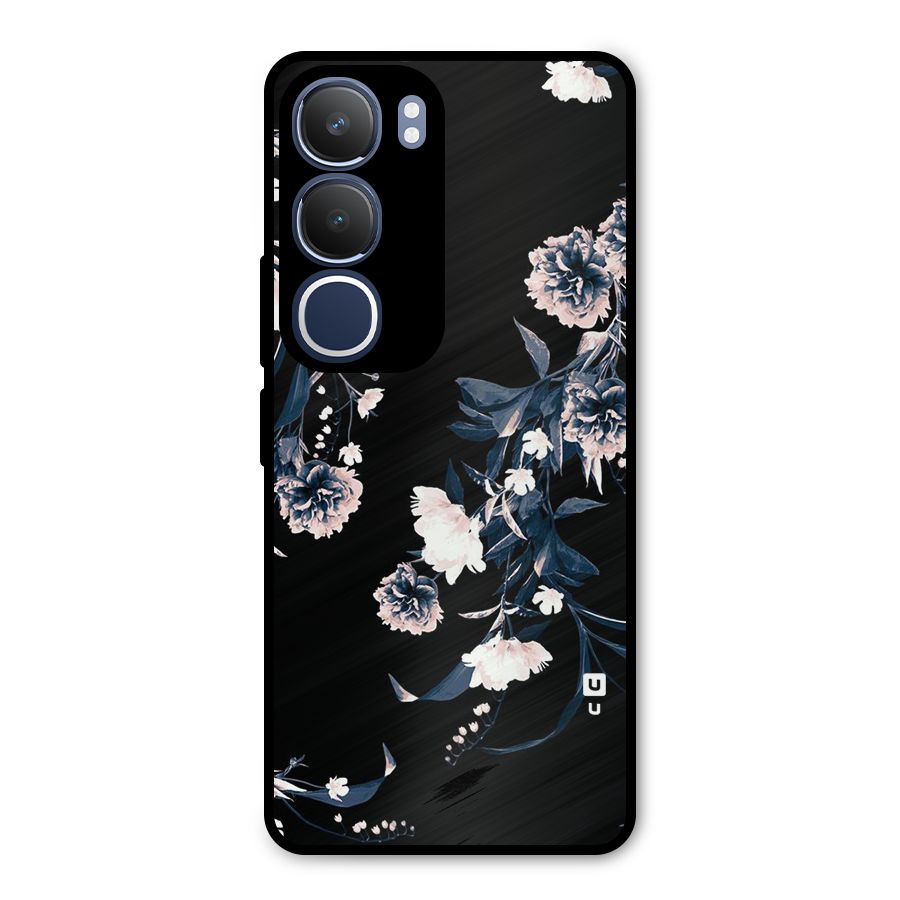 White Flora Metal Back Case for Vivo Y29