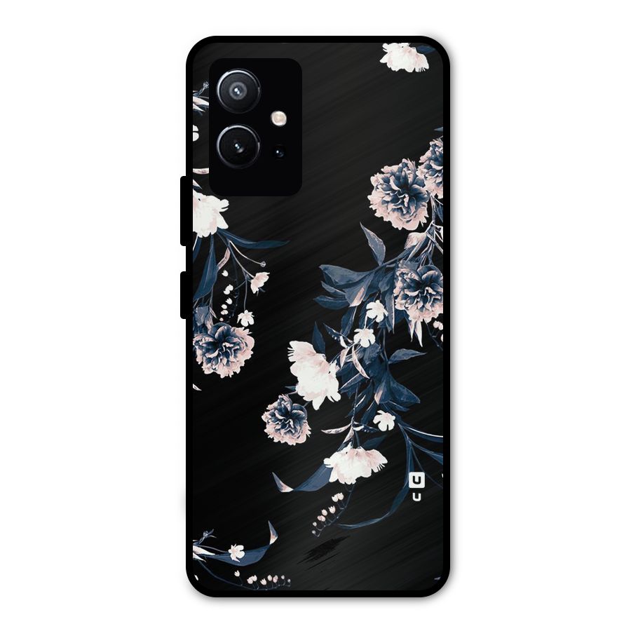 White Flora Metal Back Case for Vivo Y75 5G