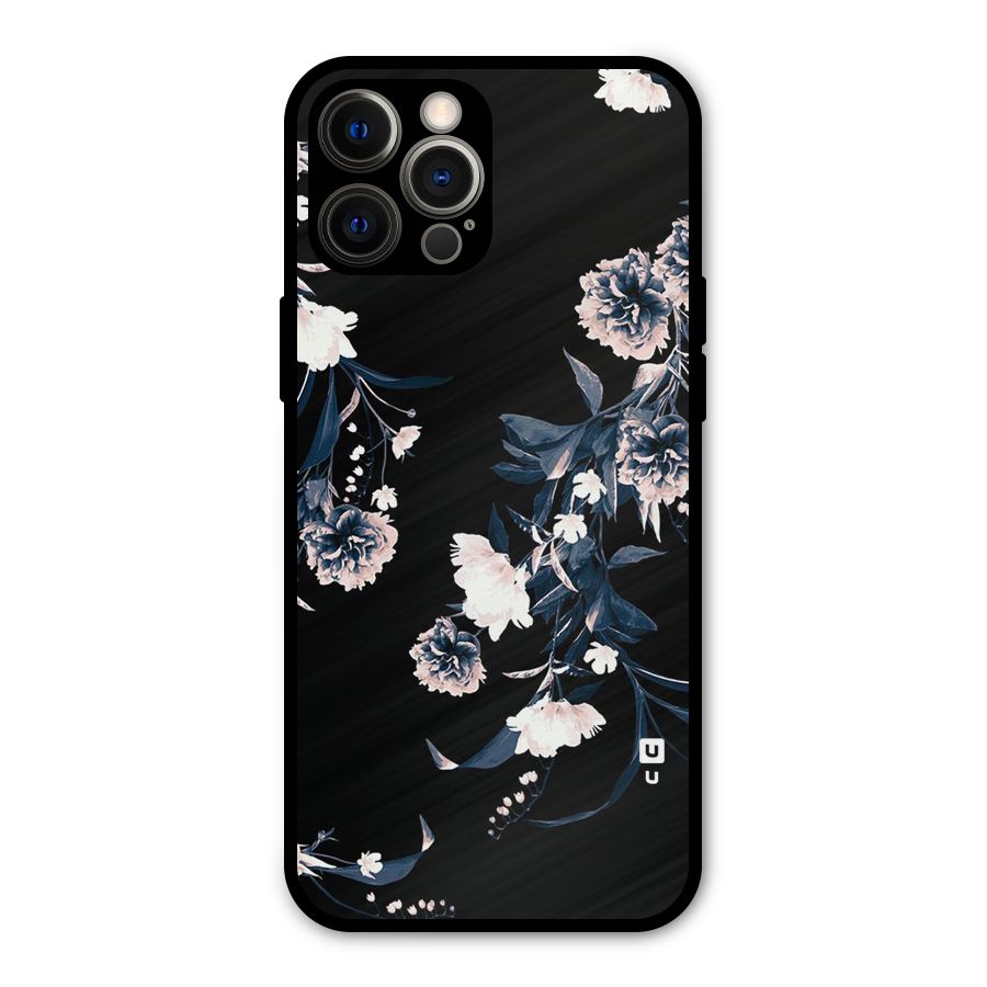 White Flora Metal Back Case for iPhone 12 Pro Max