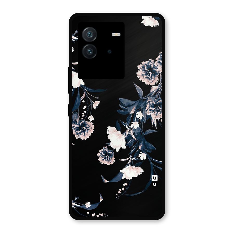 White Flora Metal Back Case for iQOO Neo 6 5G