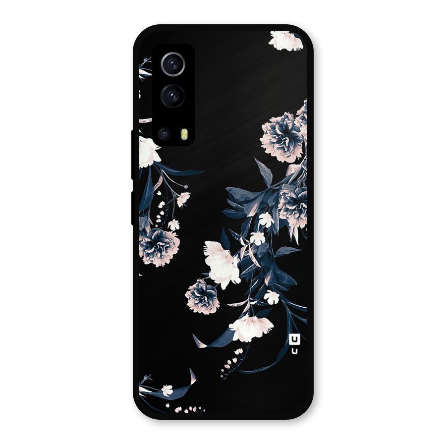 White Flora Metal Back Case for iQOO Z3