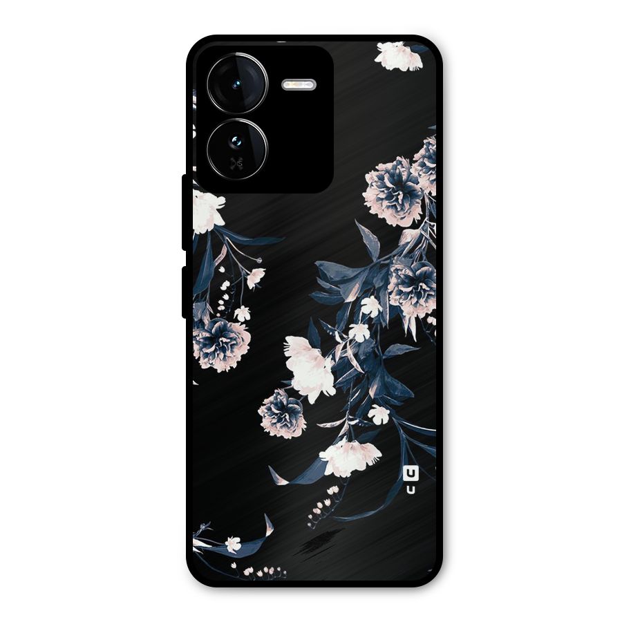 White Flora Metal Back Case for iQOO Z9