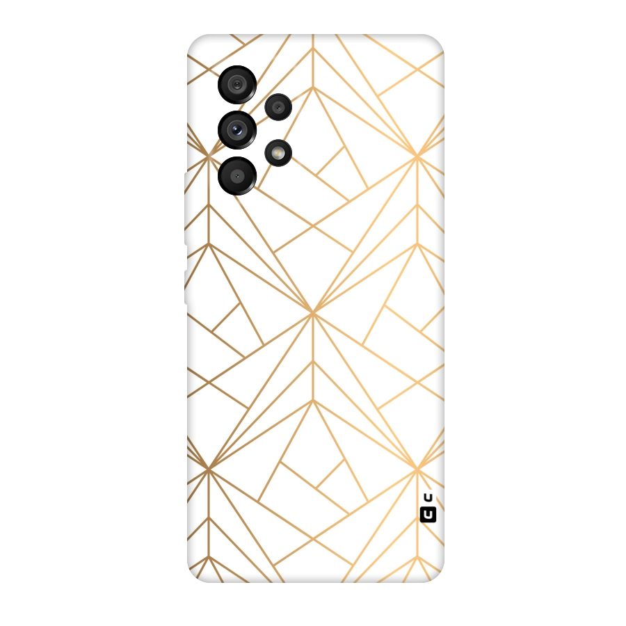 White Golden Zig Zag Original Polycarbonate Back Case for Galaxy A53 5G
