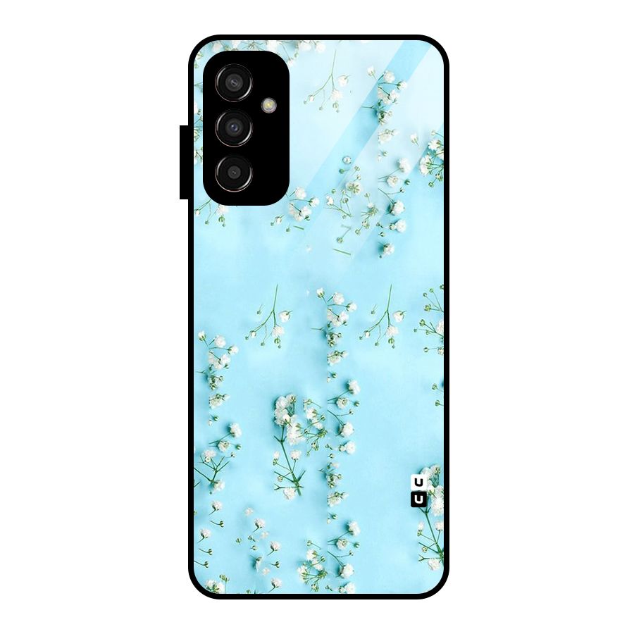 White Lily Design Glass Back Case for Galaxy F13
