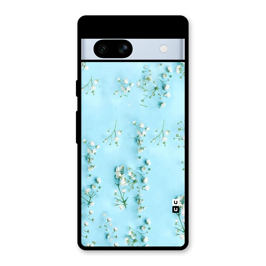 White Lily Design Glass Back Case for Google Pixel 7a