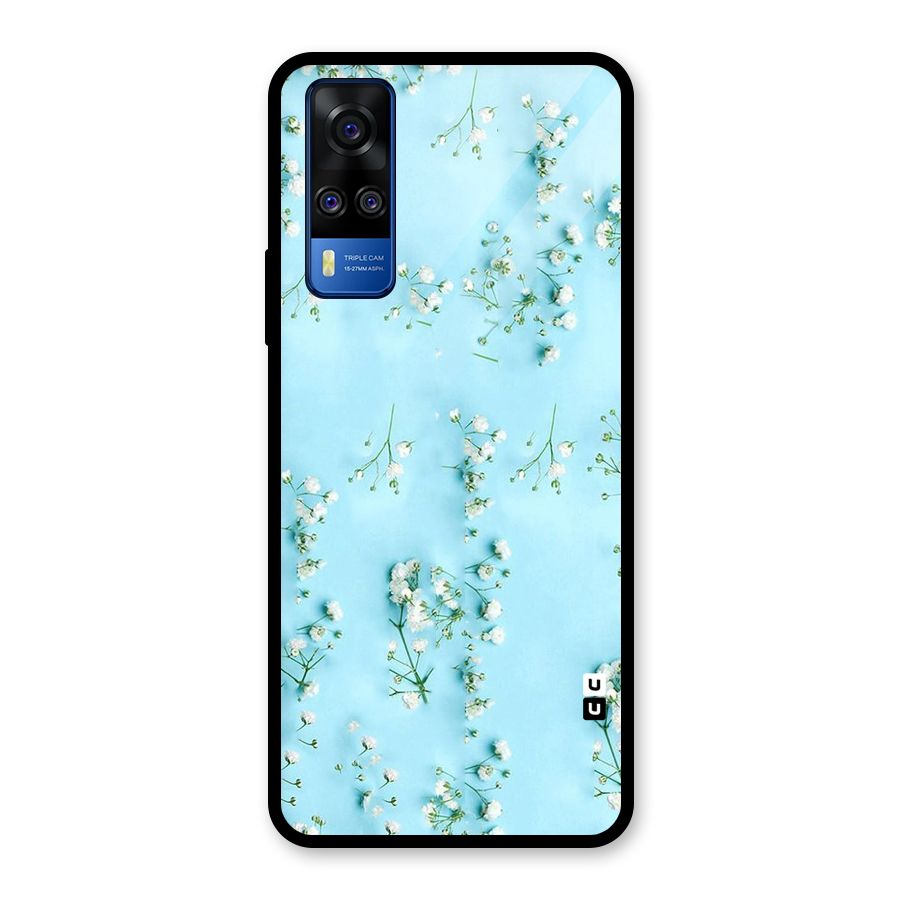 White Lily Design Glass Back Case for Vivo Y31
