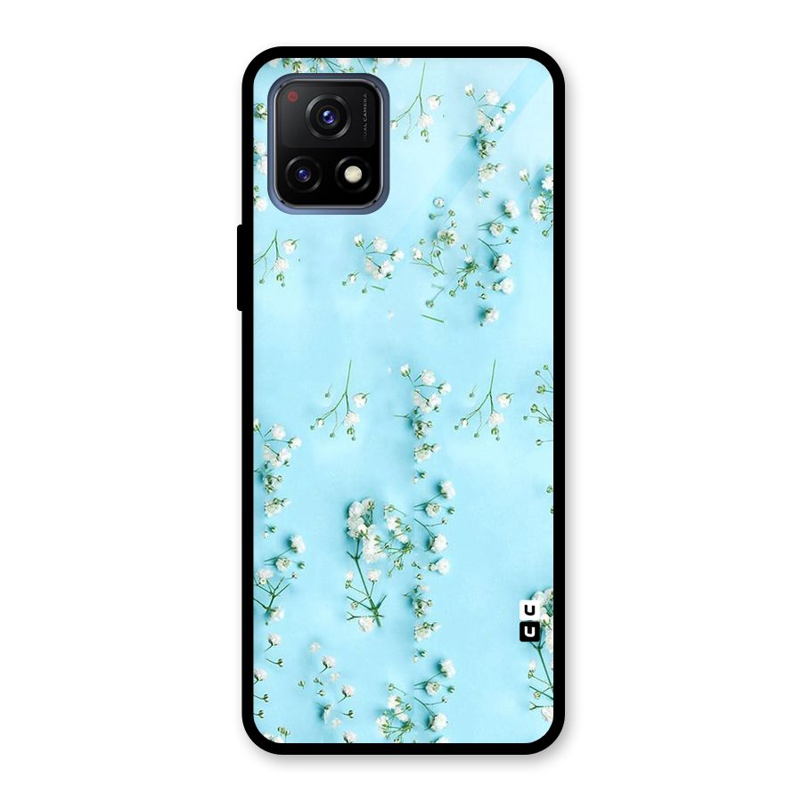 White Lily Design Glass Back Case for Vivo Y72 5G