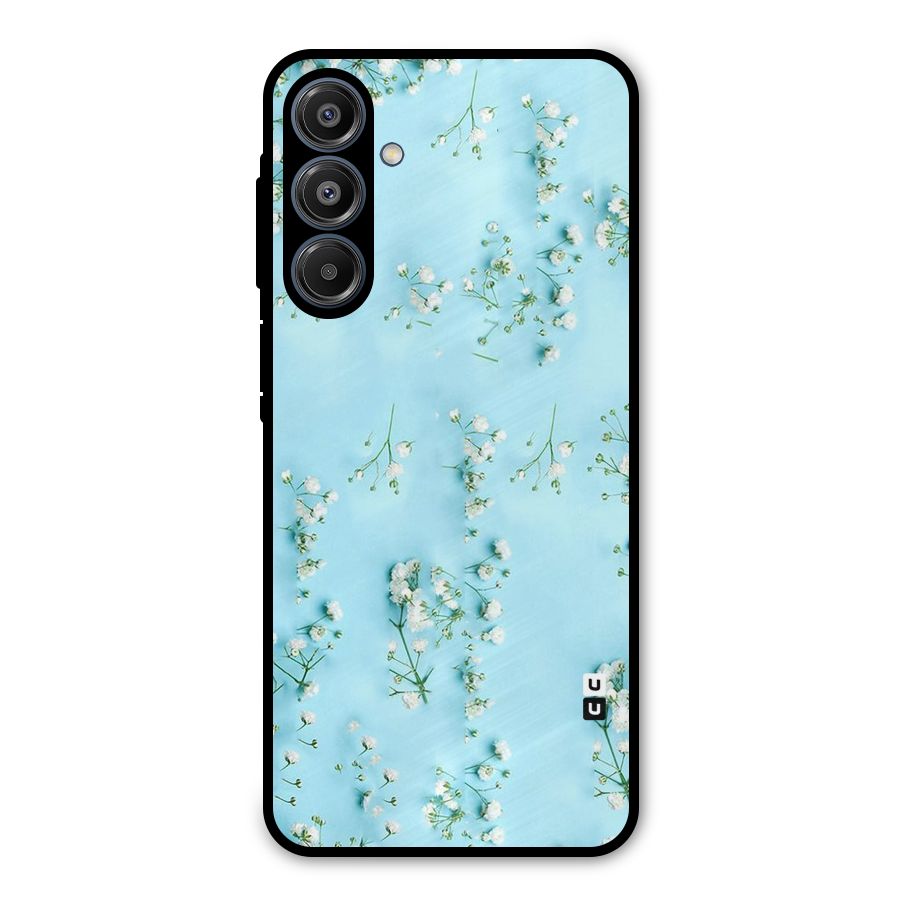 White Lily Design Metal Back Case for Galaxy A16 5G