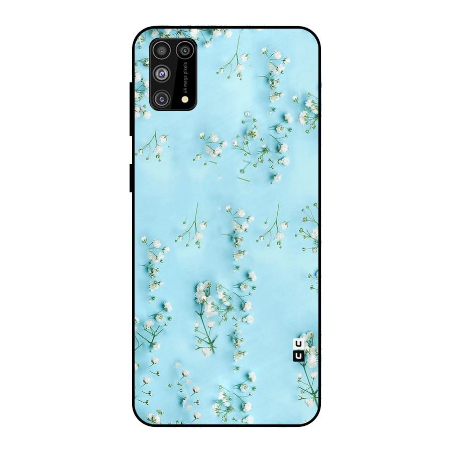 White Lily Design Metal Back Case for Galaxy F41