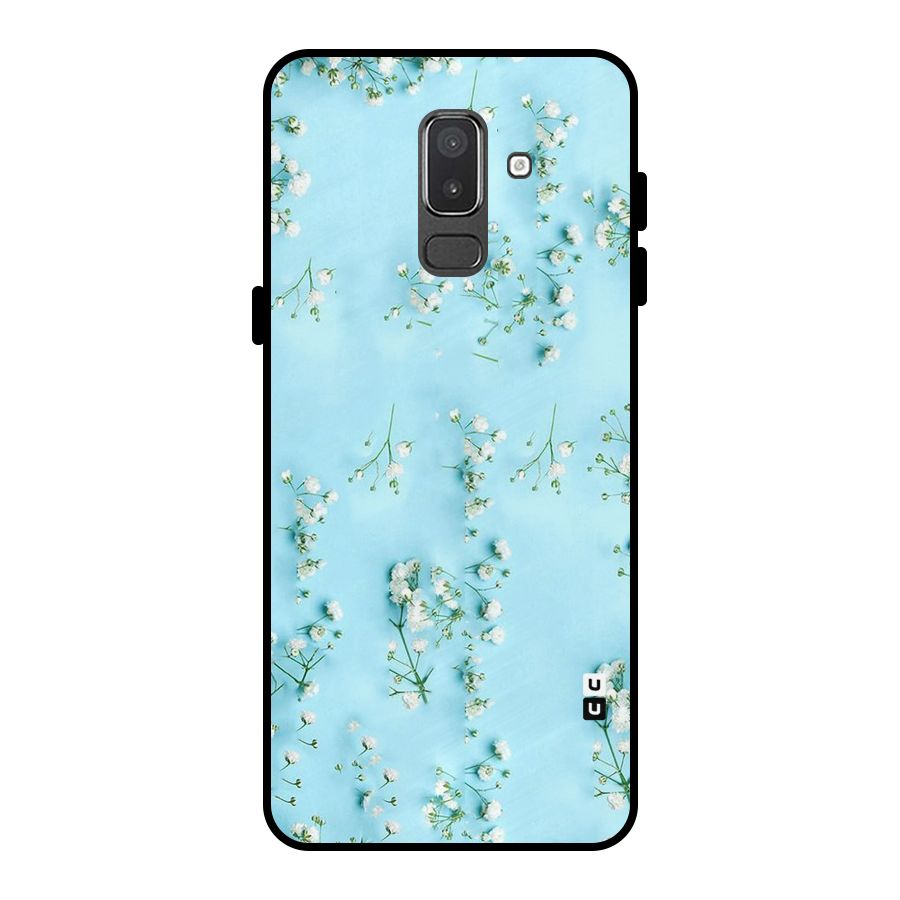 White Lily Design Metal Back Case for Galaxy On8 (2018)