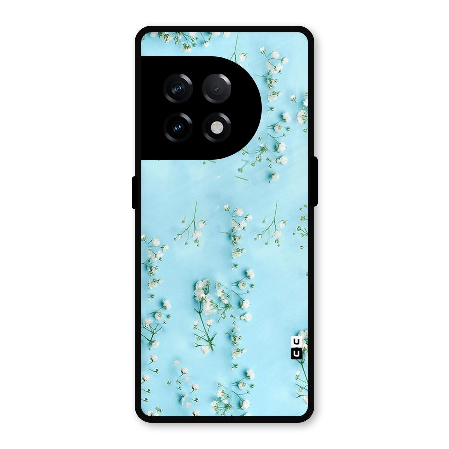 White Lily Design Metal Back Case for OnePlus 11R