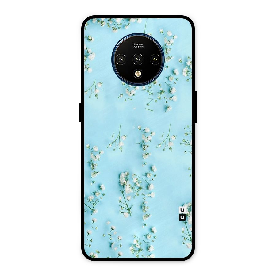 White Lily Design Metal Back Case for OnePlus 7T
