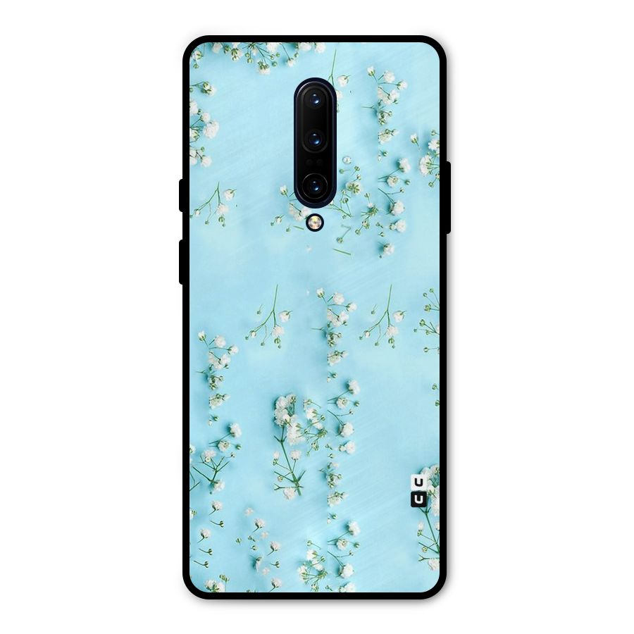 White Lily Design Metal Back Case for OnePlus 7 Pro