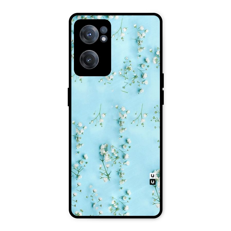White Lily Design Metal Back Case for OnePlus Nord CE 2 5G