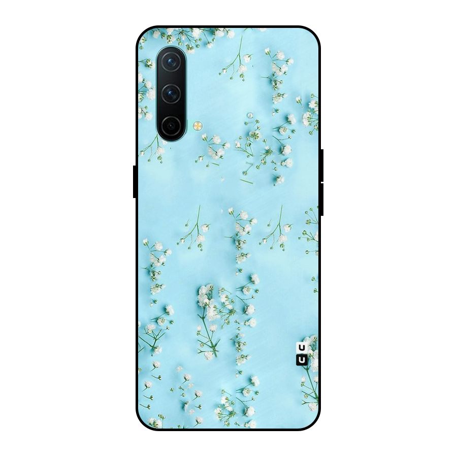 White Lily Design Metal Back Case for OnePlus Nord CE 5G