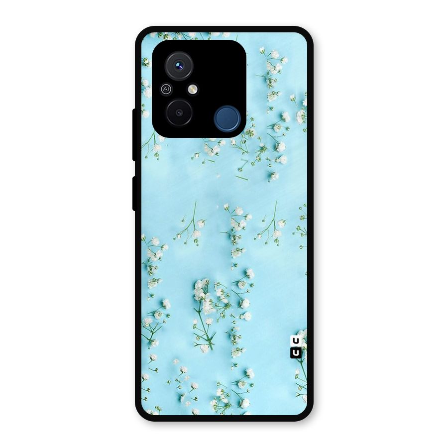 White Lily Design Metal Back Case for Poco C55