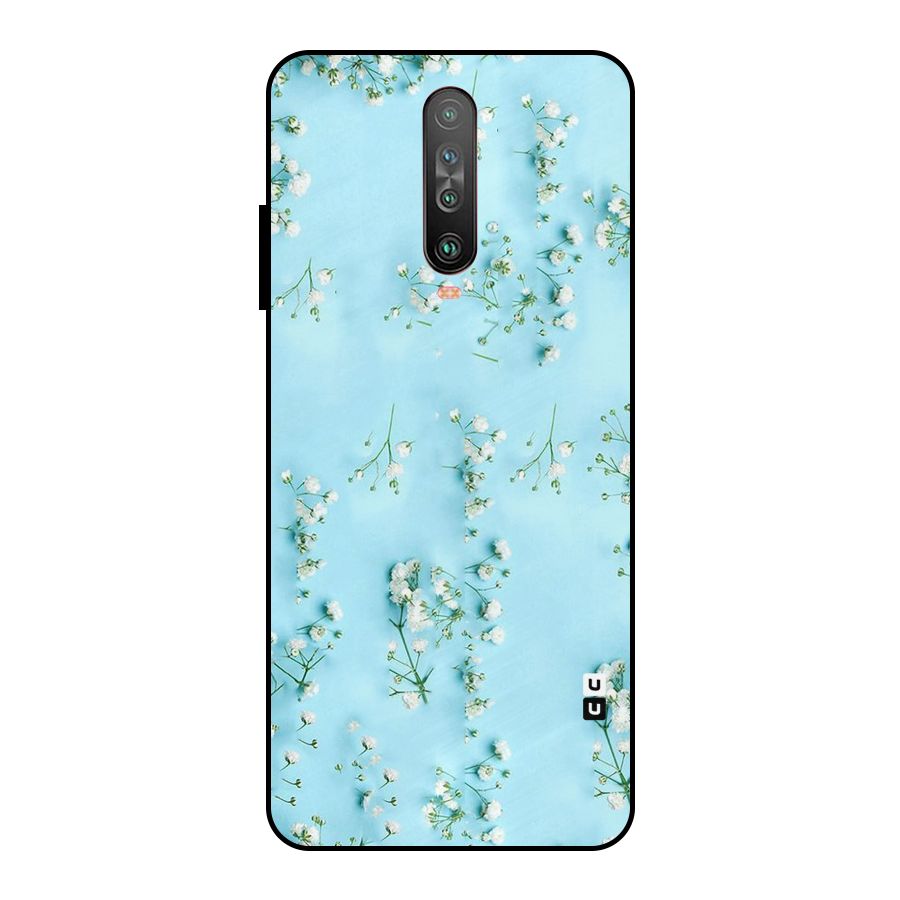 White Lily Design Metal Back Case for Poco X2