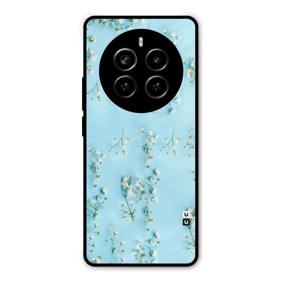 White Lily Design Metal Back Case for Realme P1 Pro