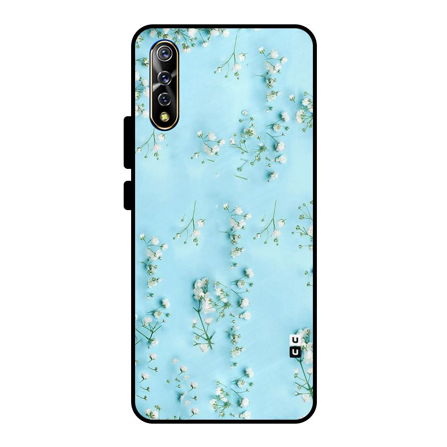 White Lily Design Metal Back Case for Vivo S1