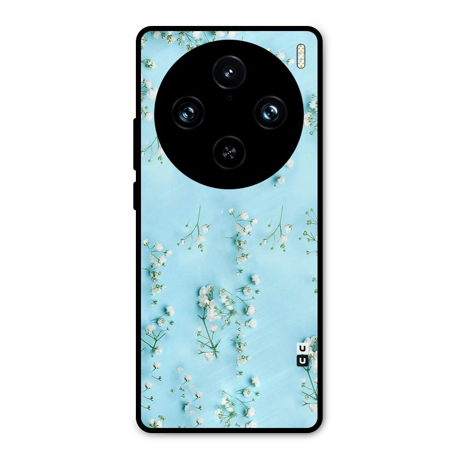 White Lily Design Metal Back Case for Vivo X100 Pro