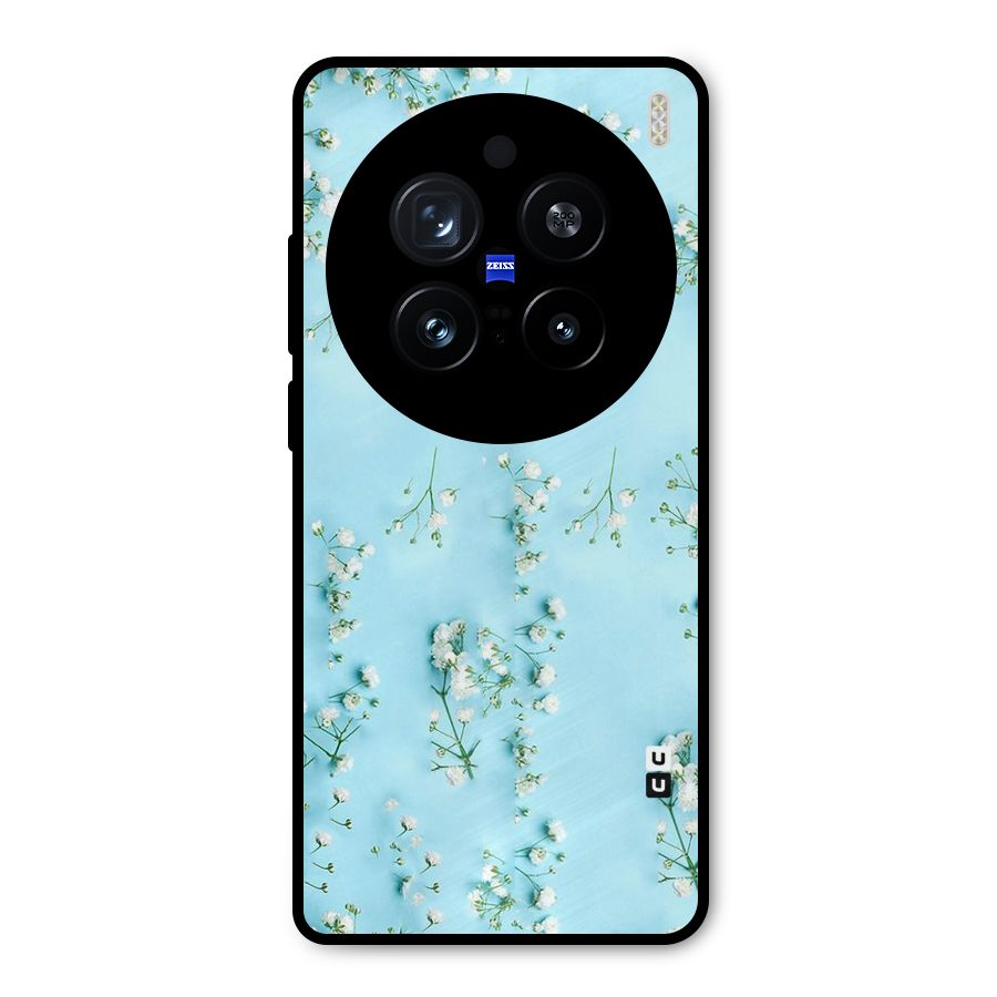 White Lily Design Metal Back Case for Vivo X200 Pro