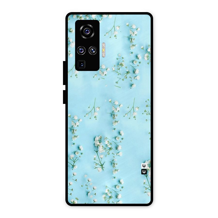 White Lily Design Metal Back Case for Vivo X50 Pro