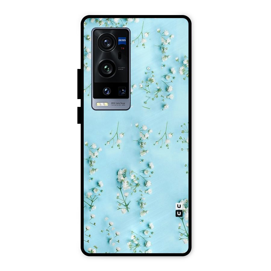 White Lily Design Metal Back Case for Vivo X60 Pro Plus