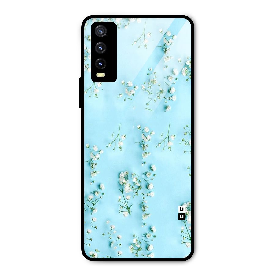 White Lily Design Metal Back Case for Vivo Y20