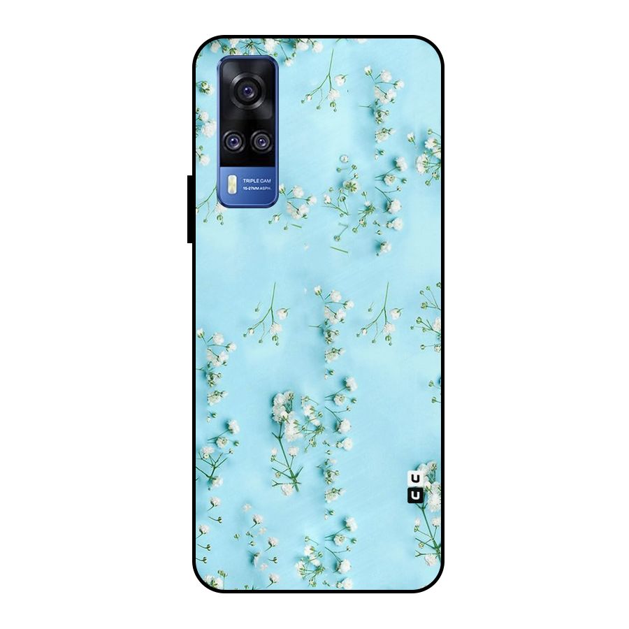 White Lily Design Metal Back Case for Vivo Y51