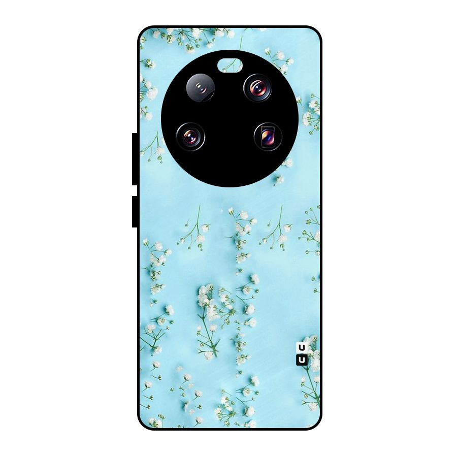 White Lily Design Metal Back Case for Xiaomi 13 Ultra