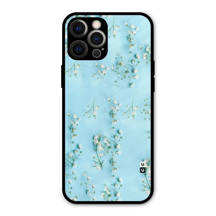 White Lily Design Metal Back Case for iPhone 12 Pro Max