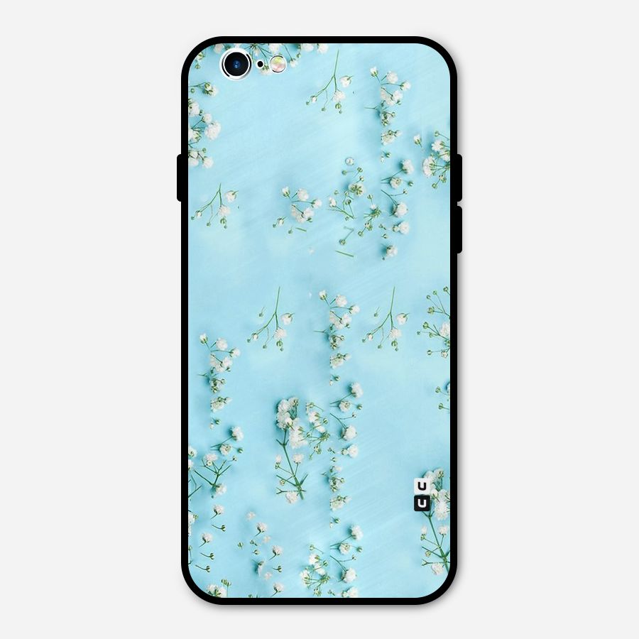 White Lily Design Metal Back Case for iPhone 6 6s