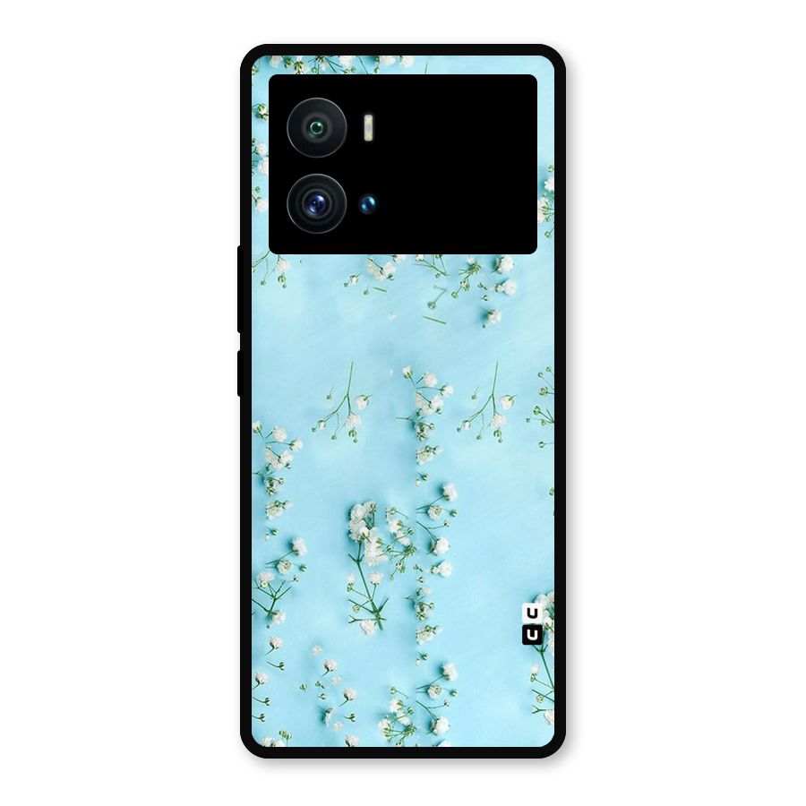 White Lily Design Metal Back Case for iQOO 9 Pro