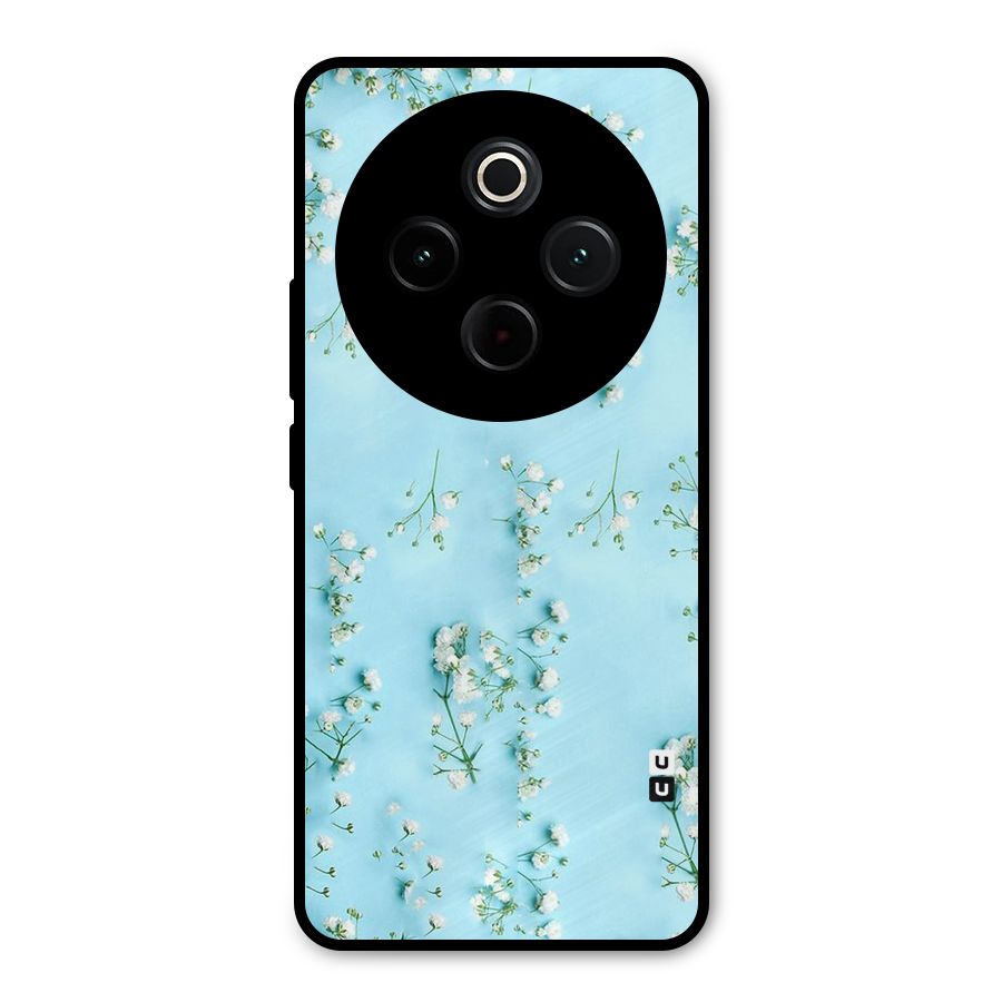 White Lily Design Metal Back Case for iQOO Z10