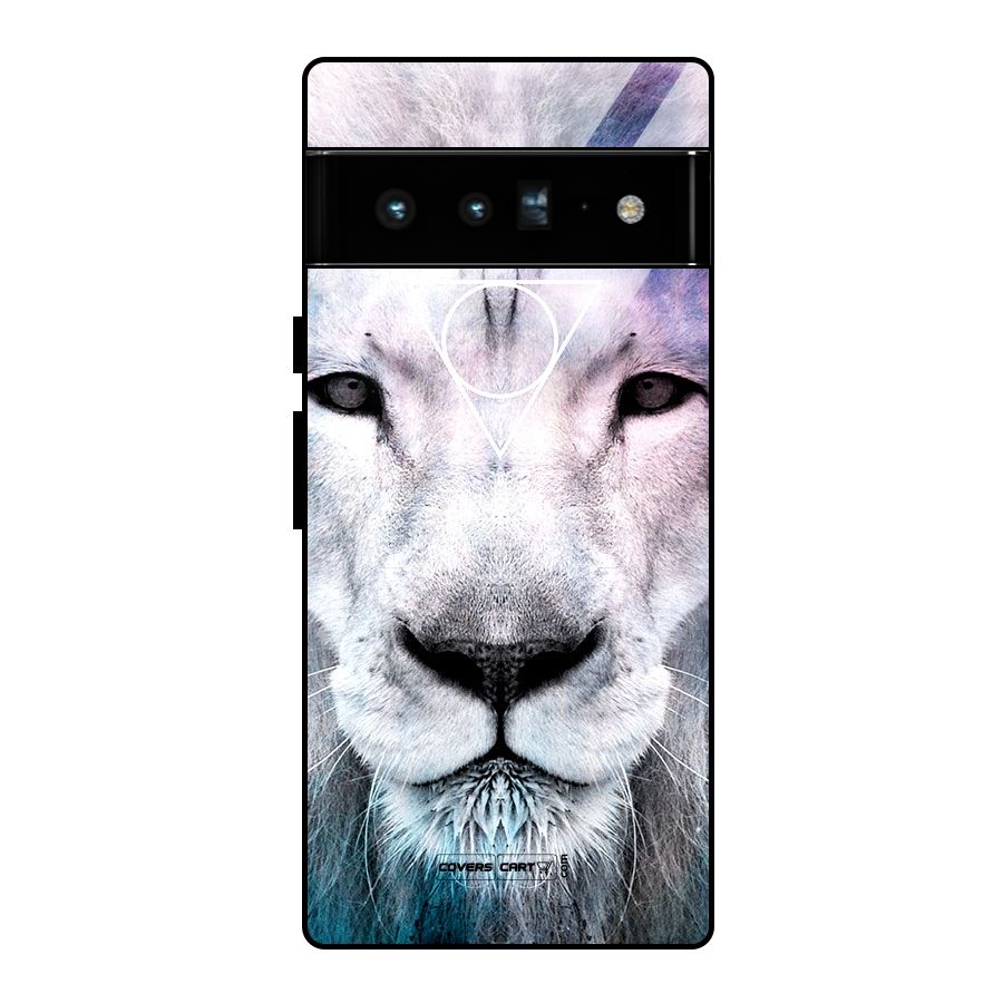 White Lion Glass Back Case for Google Pixel 6 Pro