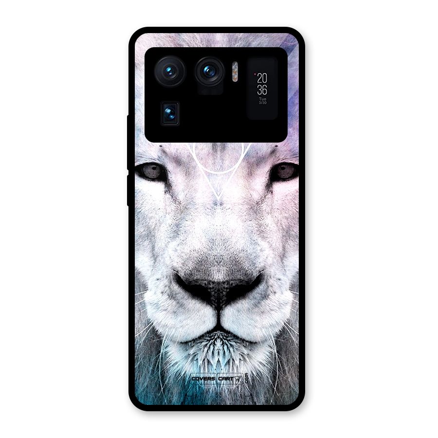 White Lion Glass Back Case for Mi 11 Ultra
