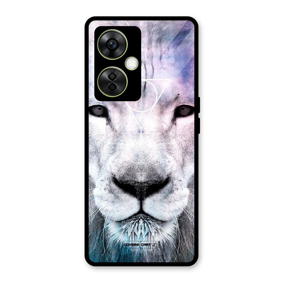 White Lion Glass Back Case for OnePlus Nord CE 3 Lite