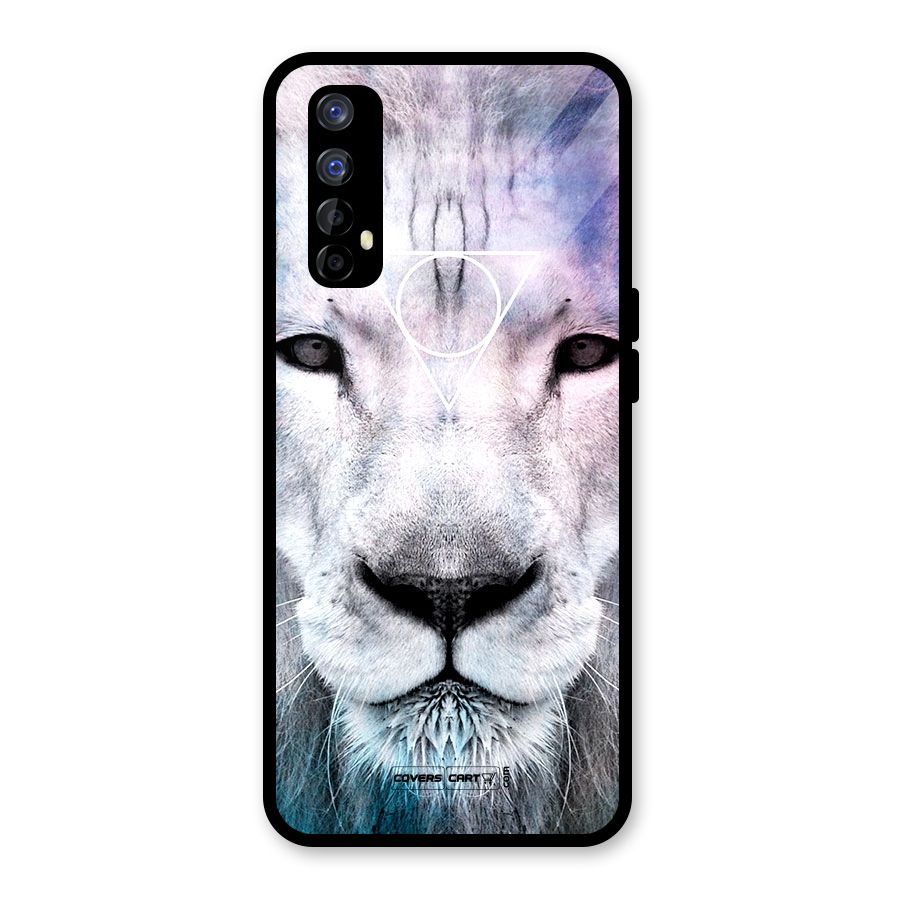 White Lion Glass Back Case for Realme 7